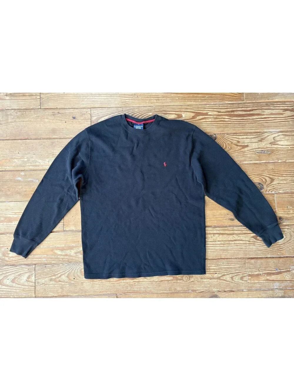 Polo Ralph Lauren Men's Sleepwear Long Sleeve Shirt Black Cotton Large
